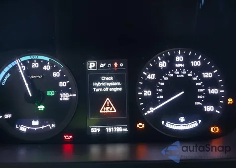 2016 Hyundai Sonata Hybrid Se z USA, uszkodzony, nr VIN KMHE24L11GA011875